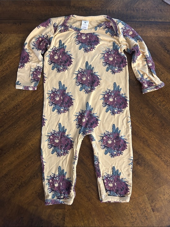 Kate Quinn Other - Kate Quinn Long Sleeve One-Piece  in Cream with Floral Print (12-18 mos)